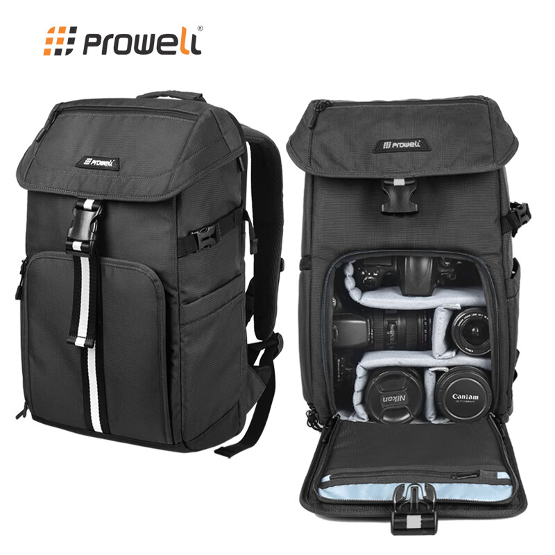 Pulewei DSLR Camera Bag, Backpack Photography Bag, Digital Canvas Outdoor Waterproof Travel Backpack