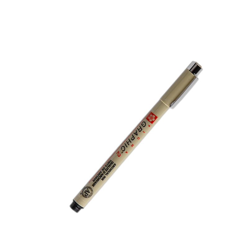 SAKURA PIGMA Japanese Hard-Tip Fine Line Pen 2.0mm (Black), Black Waterproof Drawing Pen for Hand-Drawn Art