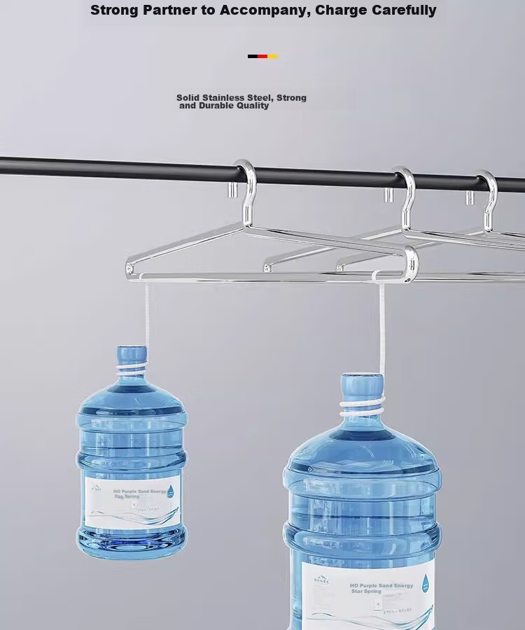 Guangduola Stainless Steel Clothes Hangers for Drying Bedsheets And Quilts, Solid Extended Large Size Windproof Hangers, Pack of 2 6