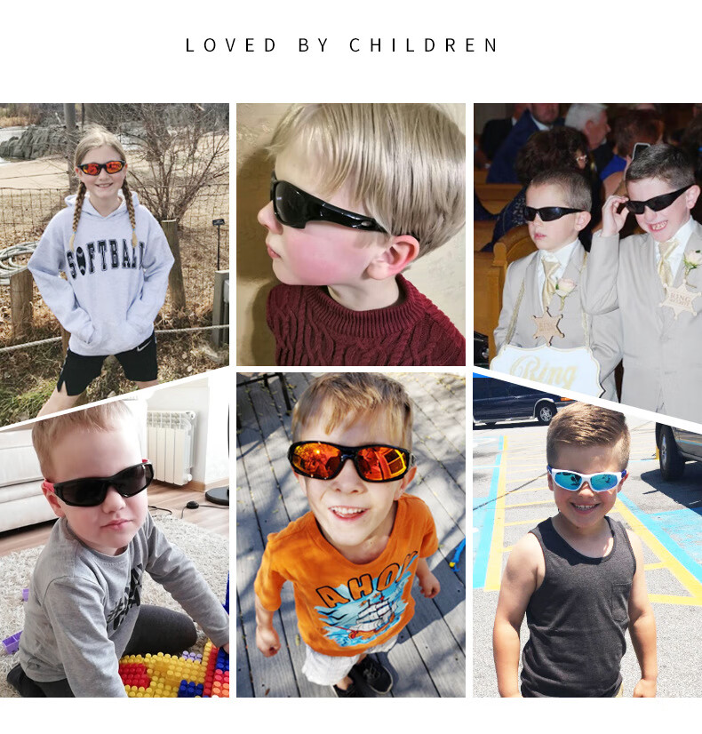 DRATRA Children's Polarized Sunglasses, Sunglasses for Boys And Girls, Baby Silicone Cycling Sun Protection Glasses, Outdoor Sports Eyewear 5