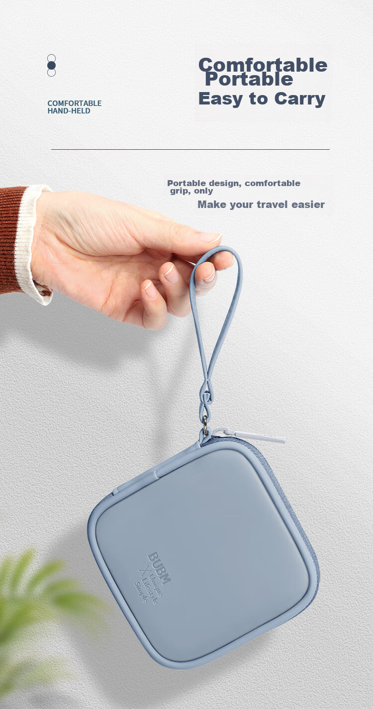 Biyoumei Earphone Storage Pouch, Cable Organizer, USB Flash Drive Case, Charger Accessory Storage Bag 4