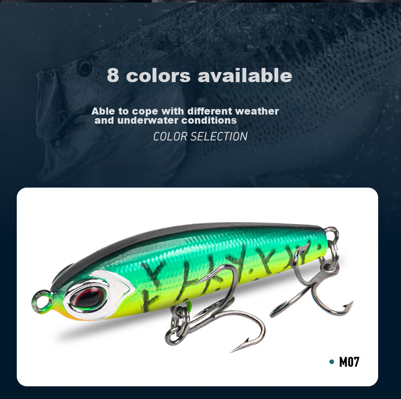 Guowangliya Lure, Micro-Sinking Pencil Long-Casting Lure, Artificial Bait for Freshwater, Topmouth Culter, Red Tail, And Similar Fish, 4g/M07 10