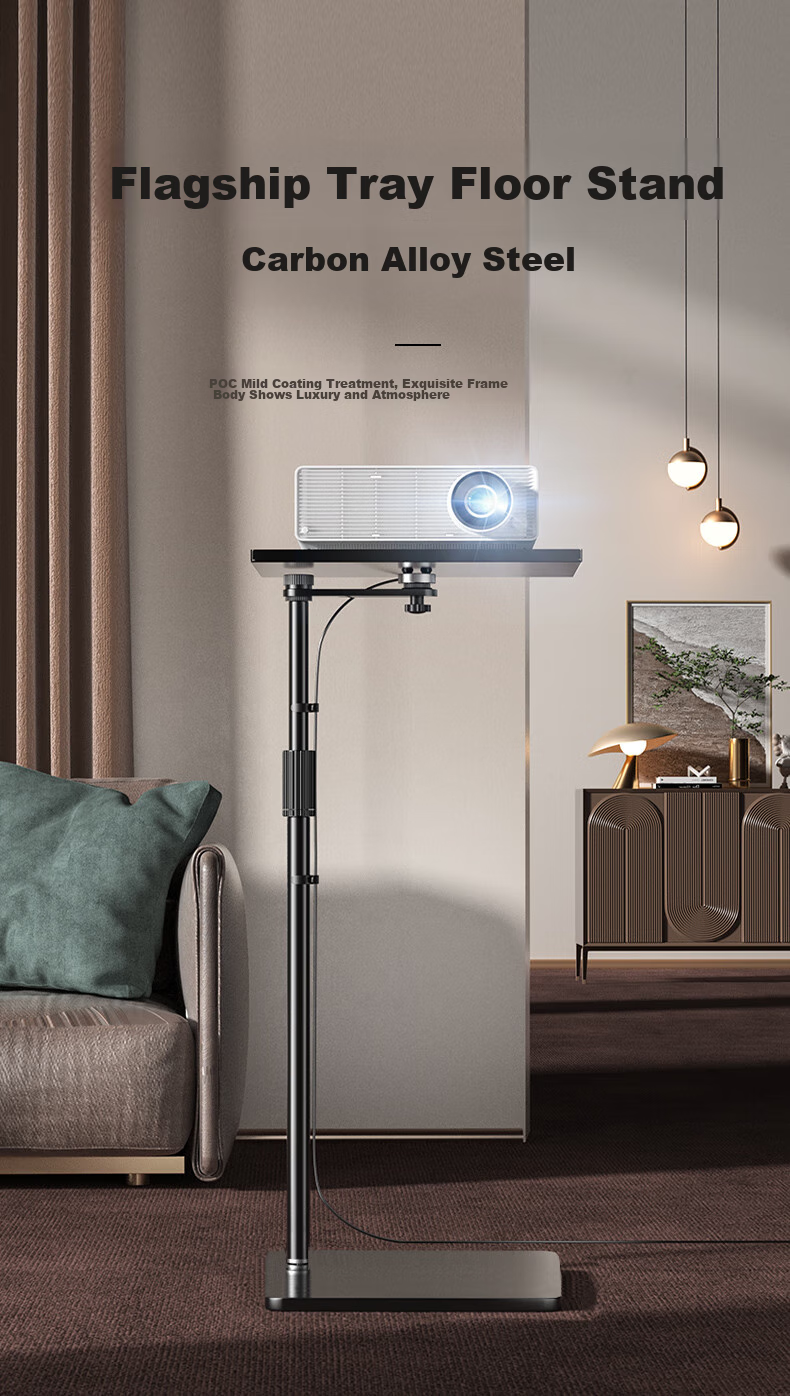 KUAIDUOXIAOWU Projector Stand Floor Tray Bedside No-Drill Wall-Mounted Hidden Projector Mount Universal for XGIMI, Jmgo, Xiaomi, Epson, BenQ, Aoe, Dangbei And Others 1
