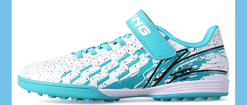 Li-Ning Children's Soccer Shoes TF Turf Cleats for Boys And Girls Aged 6-12, Professional Training And Competition Artificial Grass Football Boots for Older Kids, Size 31 9