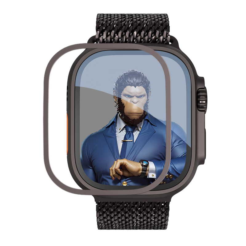 Lanxingxiansheng Compatible with Apple Watch Protective Case, Suitable for Apple Watch Ultra 4/Ultra 3/Ultra 2/Ultra 1, IWatch Hard Shell, 49mm Shockproof Anti-Scratch, Titanium Black