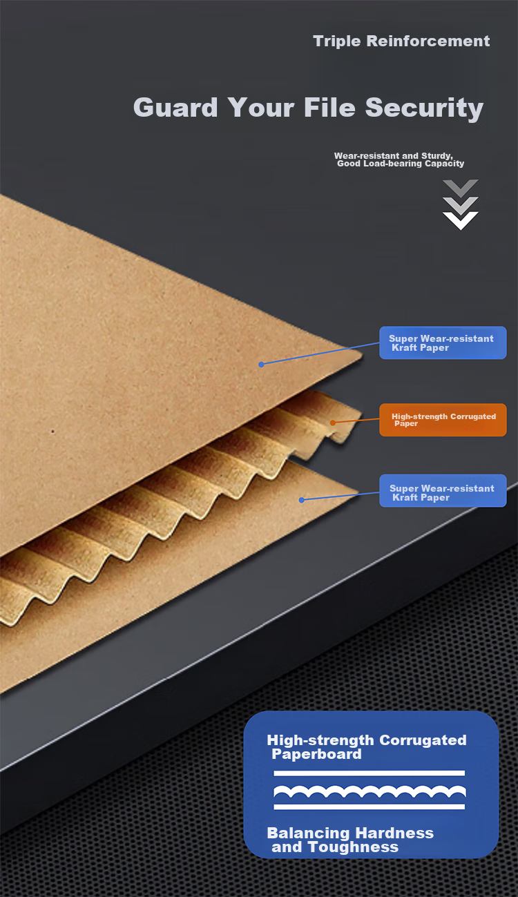 TANGO Accounting Voucher Box, 46*33*25cm, 5 Pieces/pack, 3-Layer Reinforced, Double-Layer Base Plate, Office Supplies Invoice 6