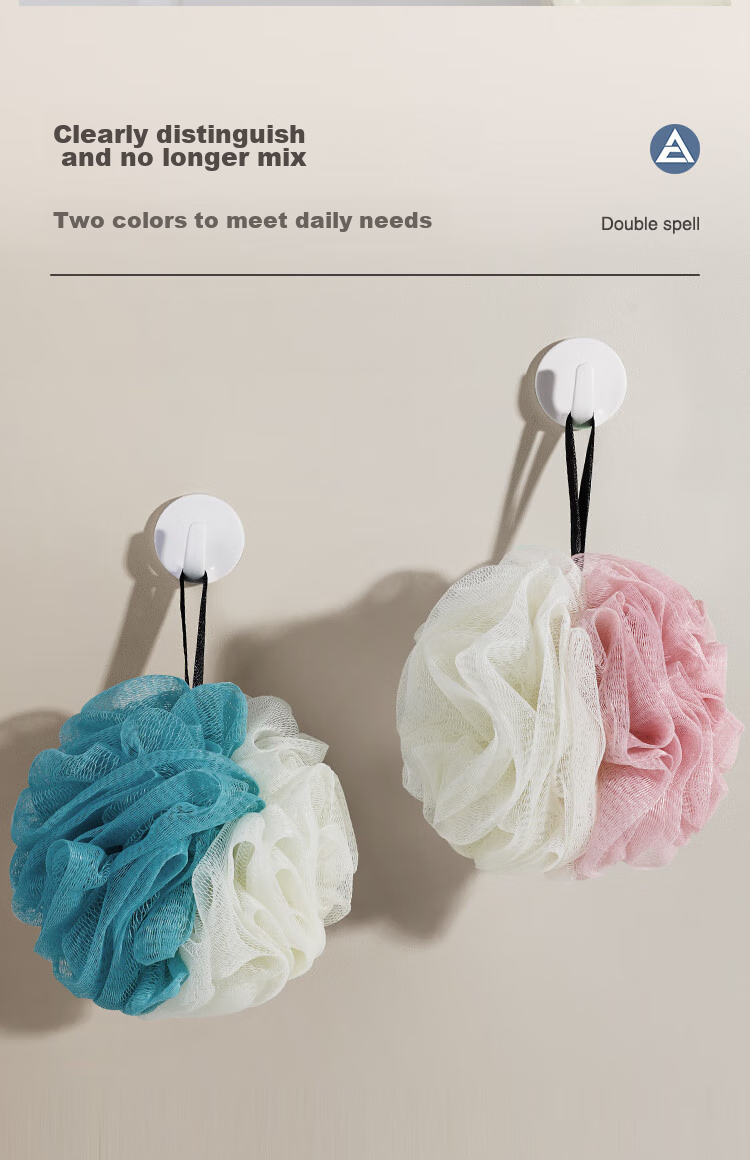 Creative Art Shower Puff Extra Large [Set of 3] Bath Scrubber for Men And Women, Bathing Essential, Shower Loofah 8