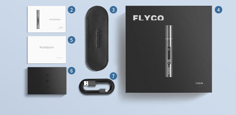 FLYCO Electric Nose Hair Trimmer FS5616, Fully Washable Nasal Cleaner, Nose Hair Scissors, Nose And Ear Hair Removal Tool, Gift Box for Men And Women, Premium Quality Gift 32