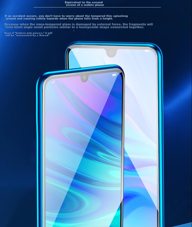 ESCASE Huawei Honor 30/30S Tempered Glass Screen Protector, Non-Full Coverage, No White Edge, Shatterproof [High Definition] 3