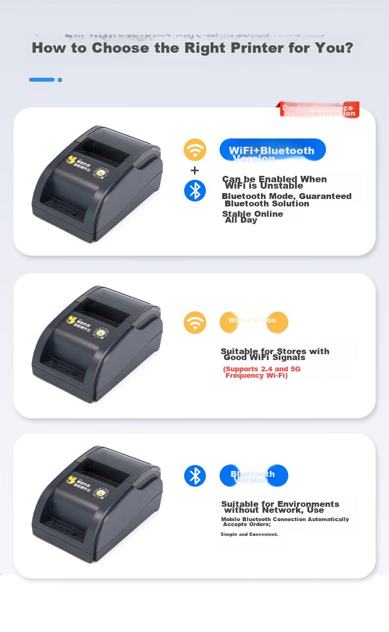 Youku [Supports JD Takeout] Fully Automatic Takeout Printing Machine, Wireless WIFI Bluetooth Meituan Eleme Restaurant Pharmacy Thermal Receipt Cloud Printer 1