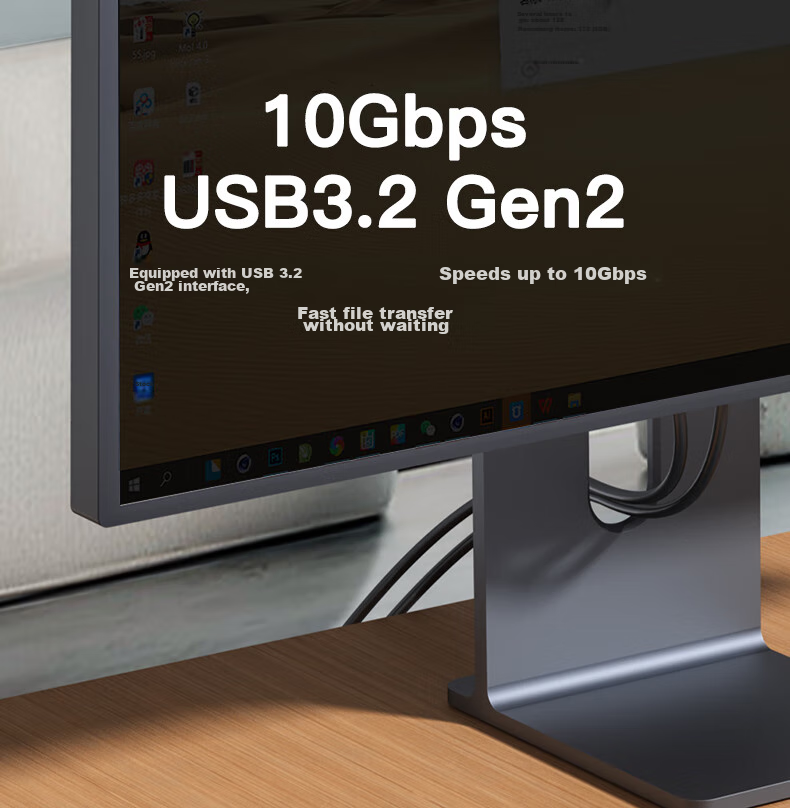 Mihu (Meetiger) M.2 SSD Enclosure, NVMe Protocol, M2 Portable Hard Drive Case, USB3.2 10Gbps External SSD, All-Aluminum Body, PN80 8