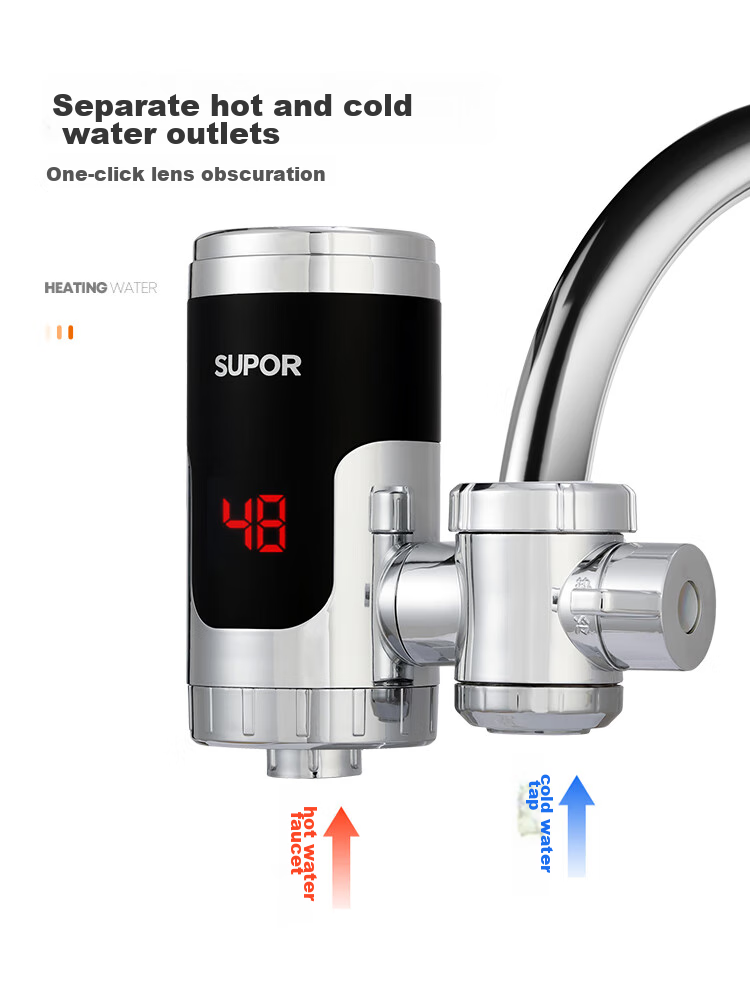 SUPOR Electric Hot Water Faucet, Instant Heating, Kitchen Treasure, Quick-Connect Fast Heating Electric Water Heater, for Bathroom And Balcony, Dual-Use for Cold And Hot Water, Heater 274247-04-CP with Free Leak Protectio 11