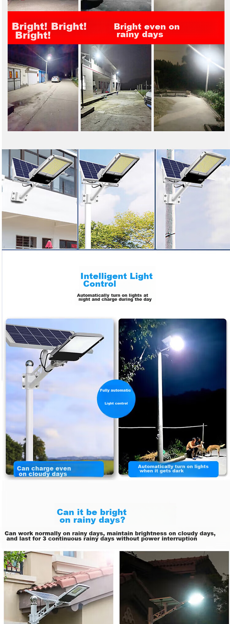 Heart Lock 2025 New Solar Outdoor Lighting, One-To Garden Light, High-Power, Rural Waterproof, Automatic On at Night 2