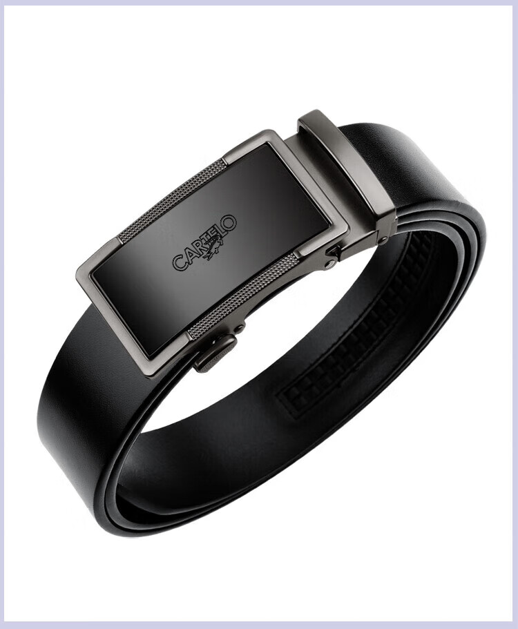 CARTELO Men's Leather Belt, Vintage Cowhide Waistband, Business Versatile Automatic Buckle Casual Trouser Belt, Gift for Boyfriend 10
