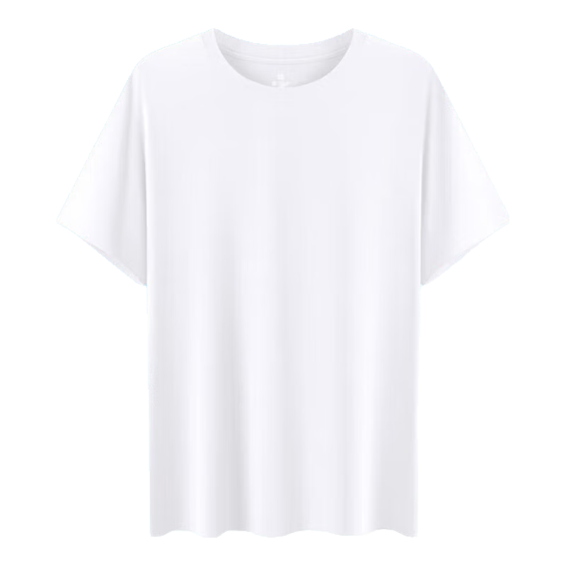 MiiOW Men's Short-Sleeve T-Shirt, Lenzing Modal Ice Silk Cool-Feel Round Neck, Lightweight Casual Sports Versatile Undershirt for Summer