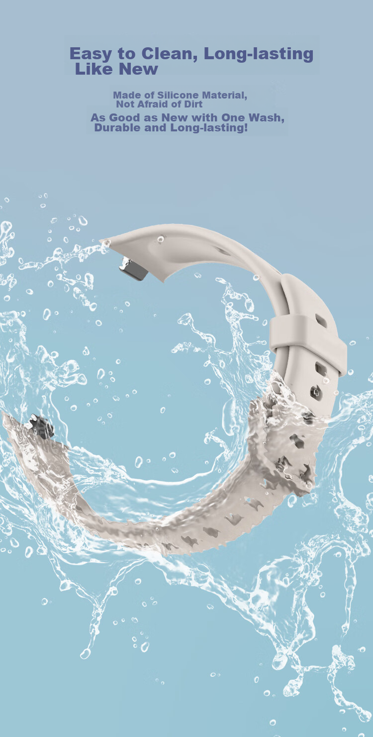 Freeson Compatible with Huawei WATCH Fit3/4/4Pro/5 Watch Band, Smartwatch Strap for Huawei Fit5, Detachable Replacement Liquid Silicone Skin-Like Soft Band, Gray And White 6