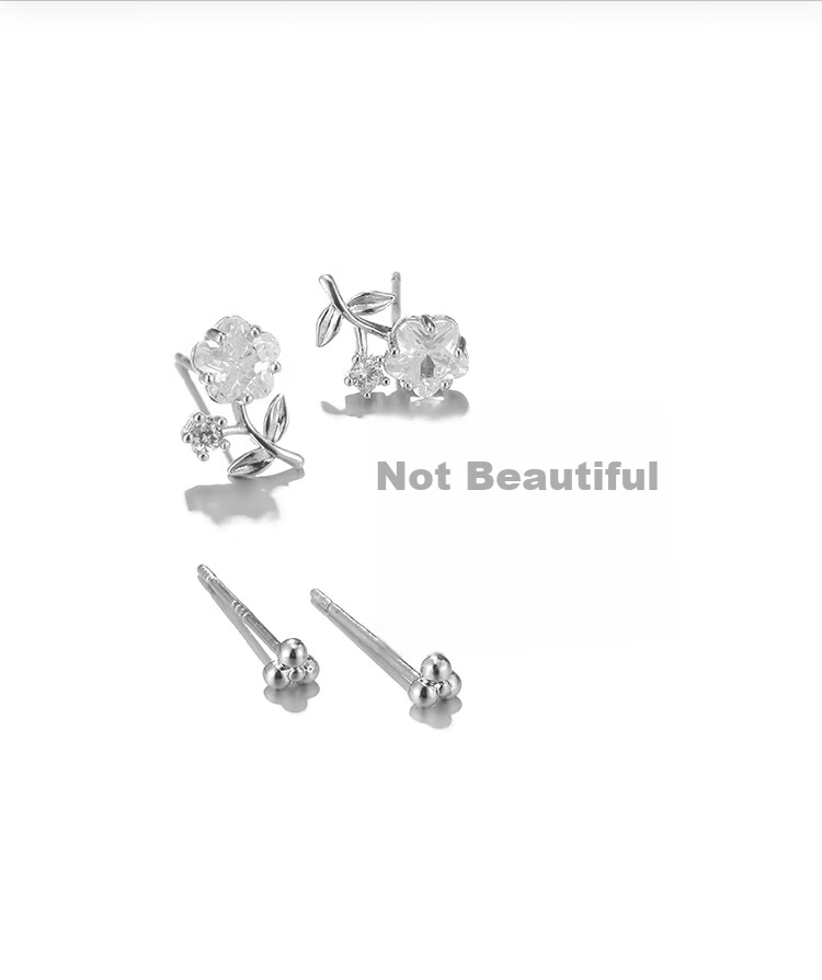 Clect Three-Piece Earrings Set for Women, Fashionable And Elegant Ear Jewelry Set, Versatile Light Luxury Fashion Birthday Gift for Girlfriend 2