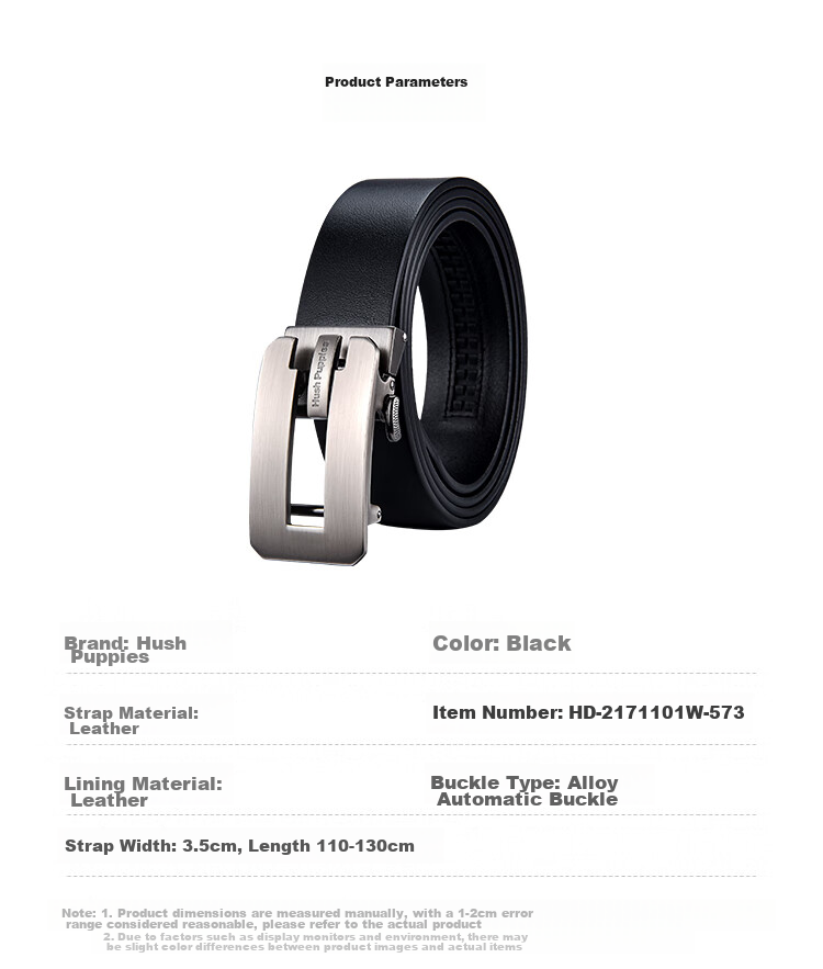 Hush Puppies Genuine Leather Belt for Men with Automatic Buckle, Business Style Waistband Gift Box Set, Birthday Present for Boyfriend Or Father 9