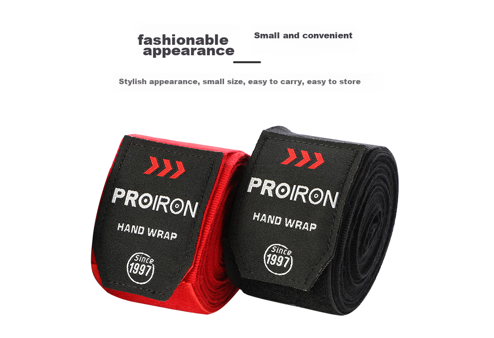 PROIRON Puli'ai Boxing Hand Wraps, Sanda Bandages, Muay Thai Fighting Hand Wraps, 2.5 Meters Black, Two-Pack 5