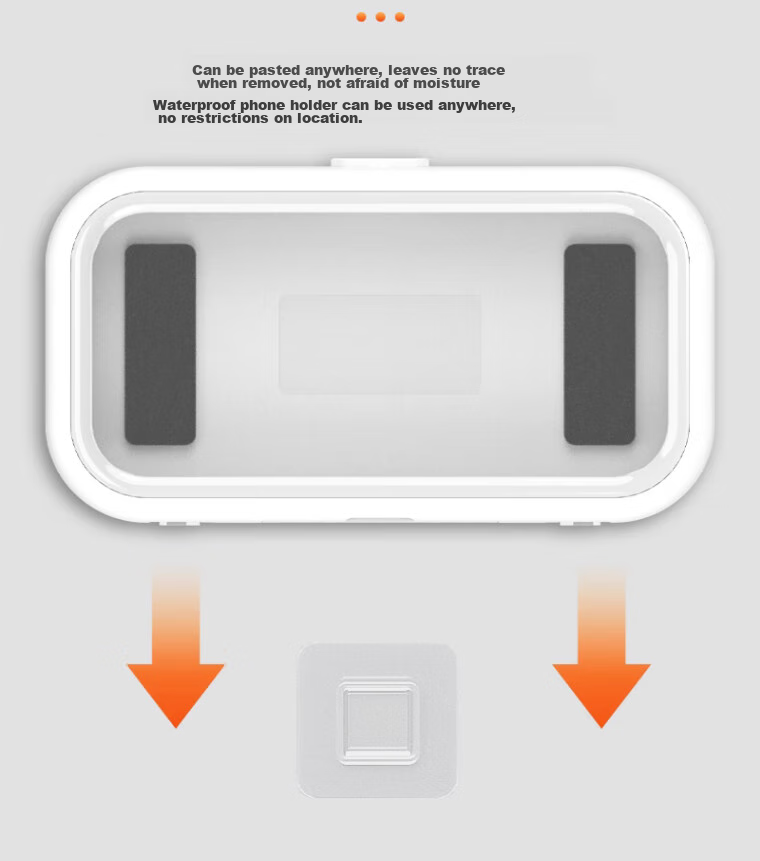 Jiashigao Bathroom Phone Holder, Waterproof Wall-Mounted Storage Box for Toilet, Shower, And TV Binge-Watching 11