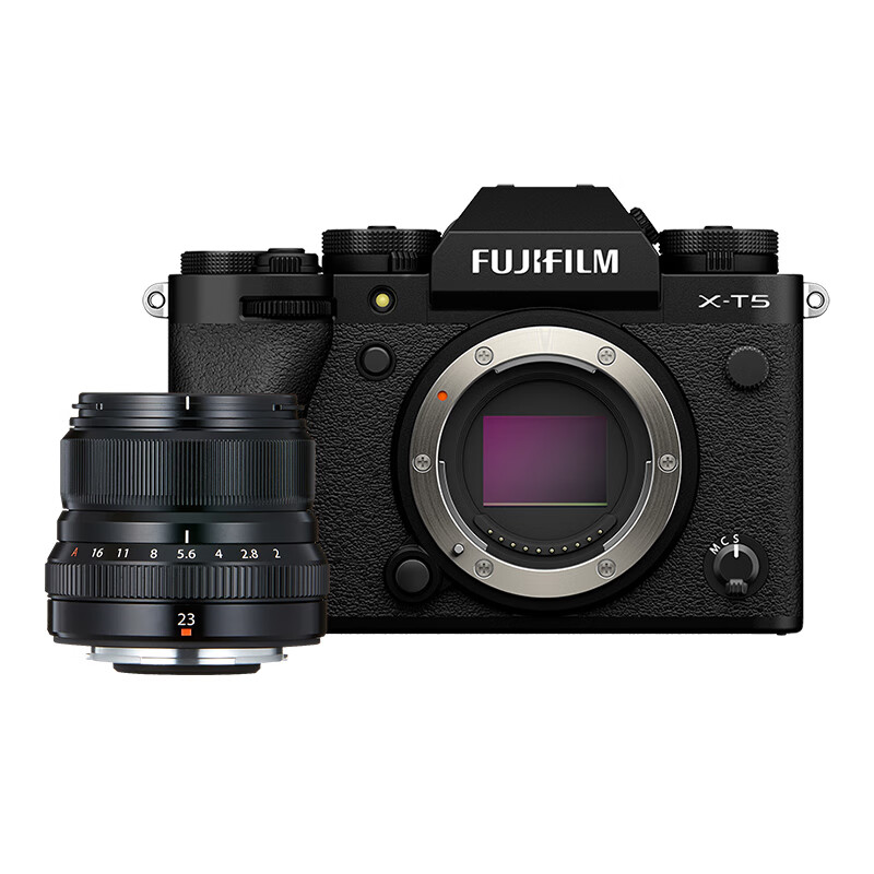 FUJIFILM X-T5/XT5 Mirrorless Camera Kit (23mm F2) 40.2MP 7-Stop 5-Axis Image Stabilization 6K30P Classic Mechanical Dials Black