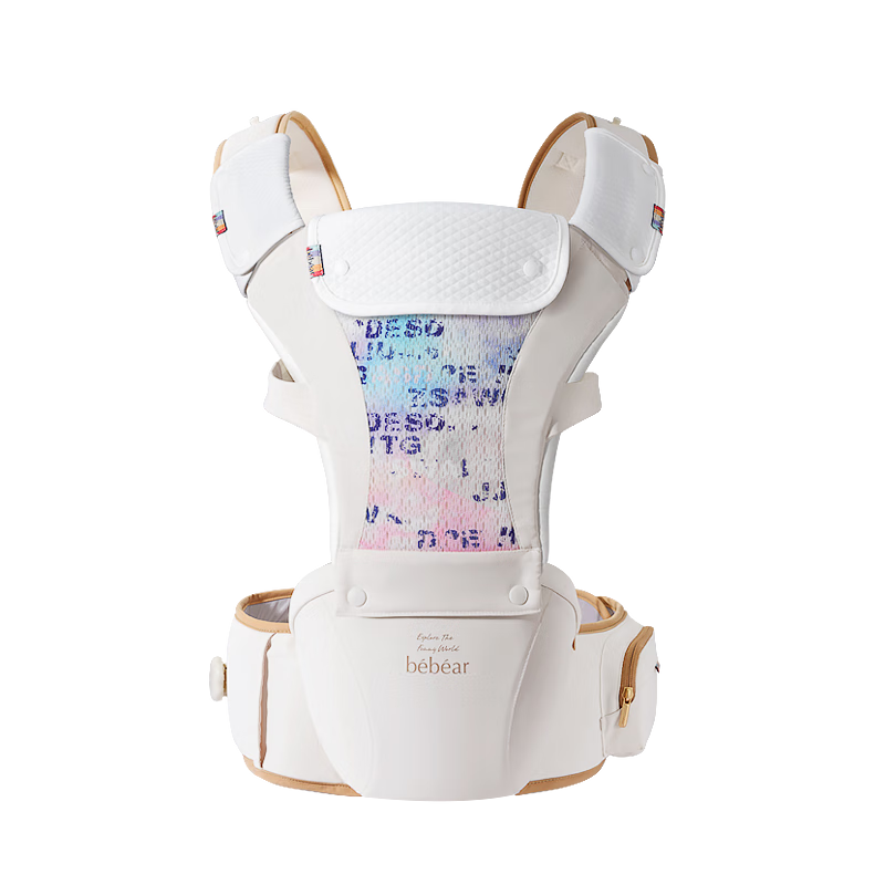 Bébéar All-Season Portable Lightweight Baby Carrier Waist Stool C26 Cloud Version - Ivory White