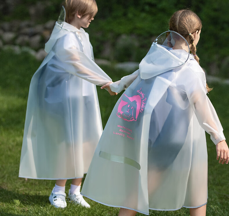 TIANTIANZAI Kids Raincoat Kindergarten Boys Girls School Backpack-Friendly High-Quality Cartoon Rain Poncho 703 Pink 2
