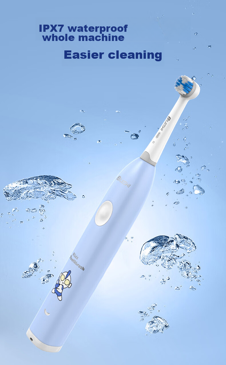 BILESHI Children's Toothbrush with Musical Rotating Rechargeable Electric Toothbrush for Boys And Girls Aged 2-3 Years Old, 6-12 Years Old, Gum Protection, Birthday Gift for Kids 2231 Gree 10