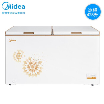 美的卧式冷柜 428升大容量商用家用冷藏冷冻转换 零下36度 BD/BC-428DKEM金色