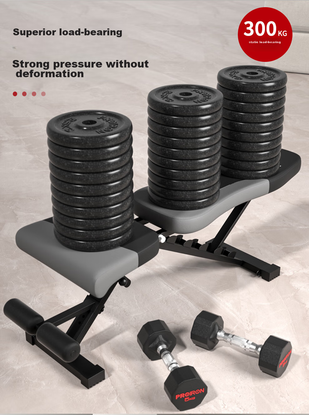 PROIRON Dumbbell Bench, Bench Press Bench, Fitness Chair, Fly Bench, Multifunctional Folding Sit-Up Board, Abdominal Board 10