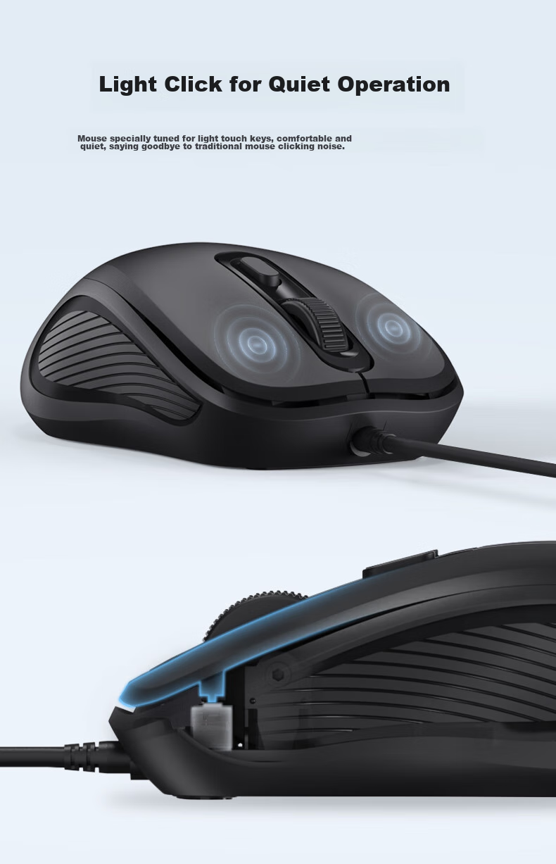 Lenovo Invests in Brand Yinengzhe Wired Keyboard And Mouse Set with Mouse Pad, Full-Size Splash-Resistant, Business Office Desktop/Little New Compatible Black KM301 10