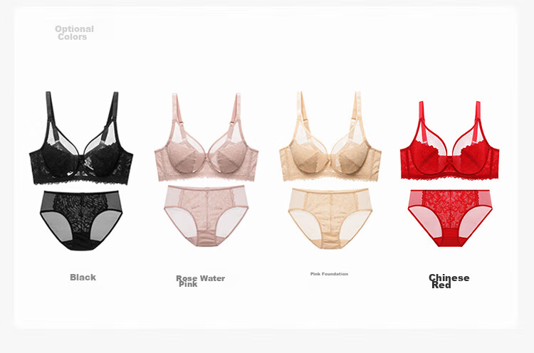Ordifen 26 New Style Bra, Minimizing for Large Breasts, Full Coverage, Ultra-Thin, Low-Collar, Brassiere Set, Plus Size Women's Bra XB3314 17