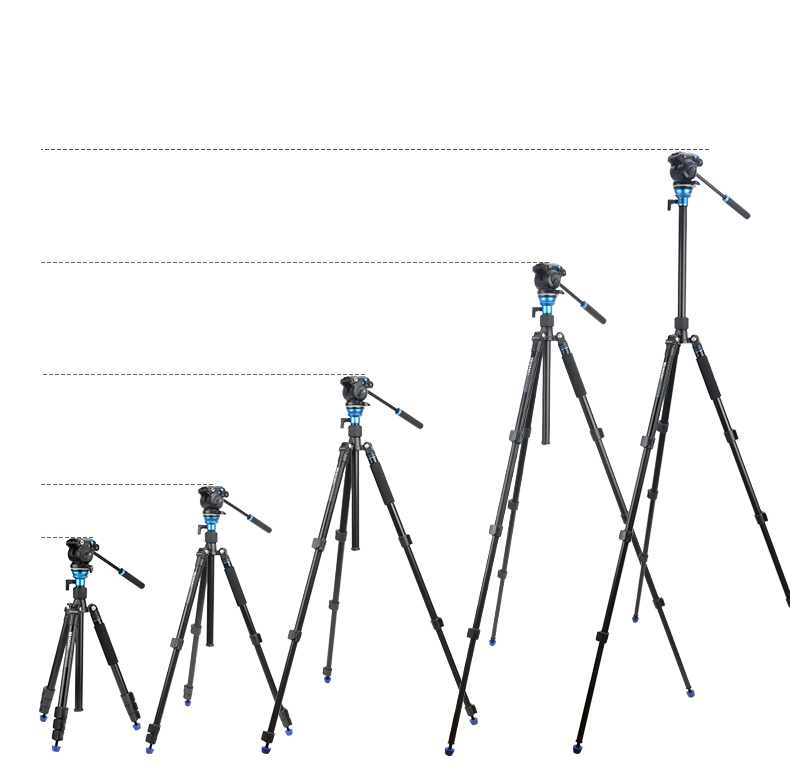 Benro A1883FS2N DSLR Video Tripod, Professional Camera Hydraulic Handle, Pan-Tilt Head, Adjustable Level Ball Bowl, Monopod And Tripod Set 20