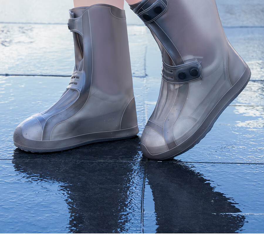Zhengyu Rain Shoe Covers, Waterproof Non-Slip Wear-Resistant Thickened Children's Shoe Covers, Portable Rain Boots, Waterproof Shoes for Adults, Men And Wome 5