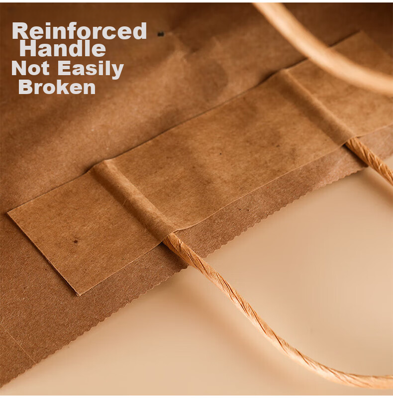 JIACHI Kraft Paper Bags, Handbags, 25*13.5*27cm, 20 Pieces, Gift Bags, Storage Bags, Disposable Packaging Bags 6