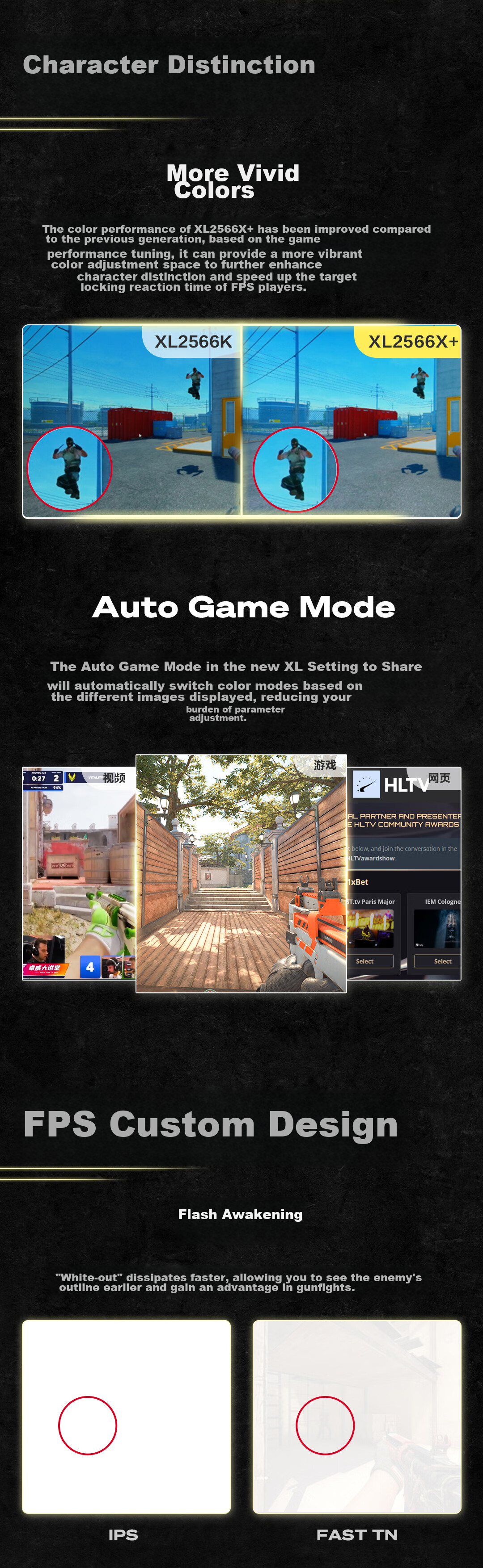 ZOWIE GEAR 280Hz Gaming Monitor FastTN Screen 240Hz Upgraded XL2540X+ Computer Display 4