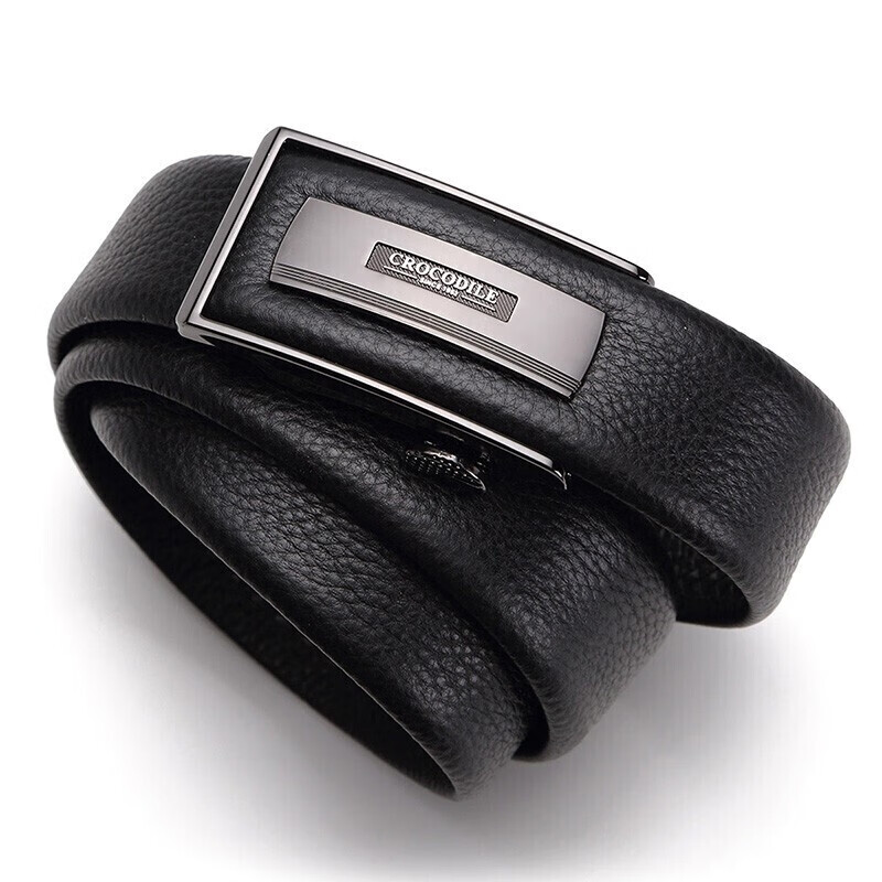 CROCODILE Men's Belt, Inner-Wear Style, Top-Grain Leather, Business Casual Fashion Automatic Buckle Belt 12575, Gift for Boyfriend