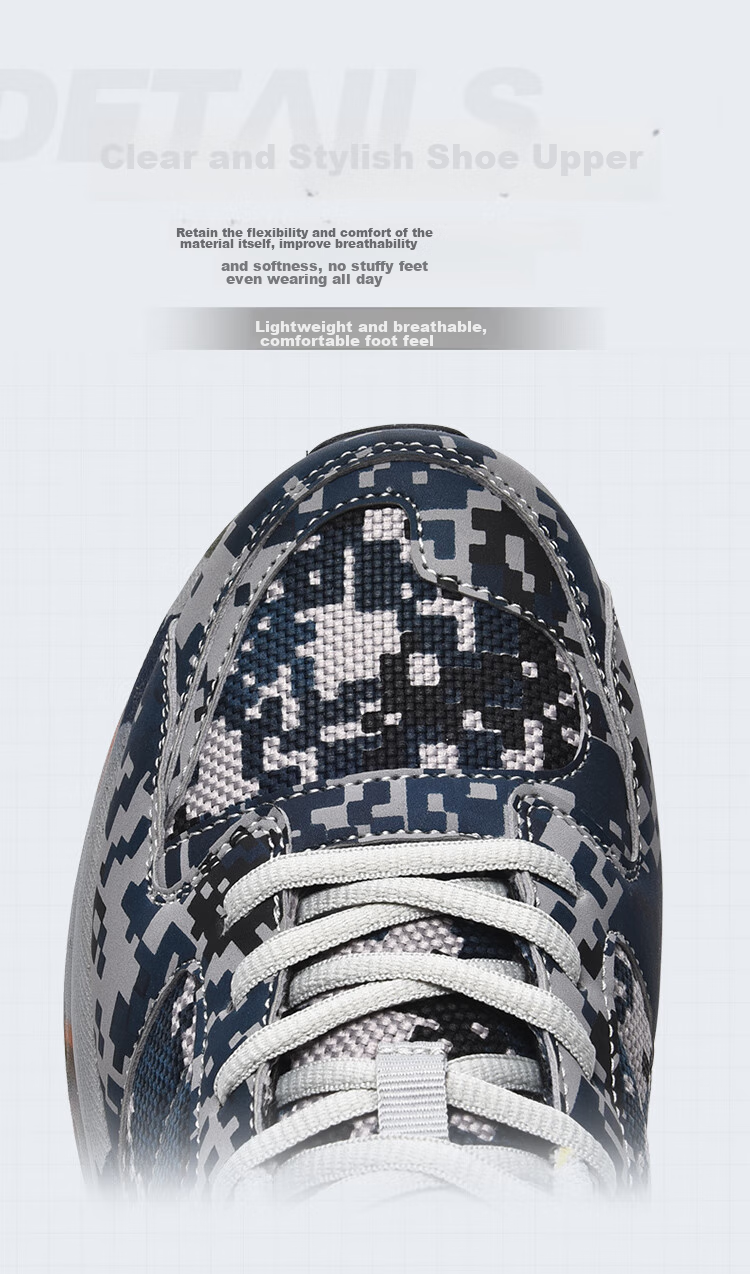 CARTELO Men's Shoes, Camouflage Rubber Shoes, Autumn And Winter Casual Sports Training Military Training Outdoor Running Hiking Mountaineering Tourism Soft-Soled 7