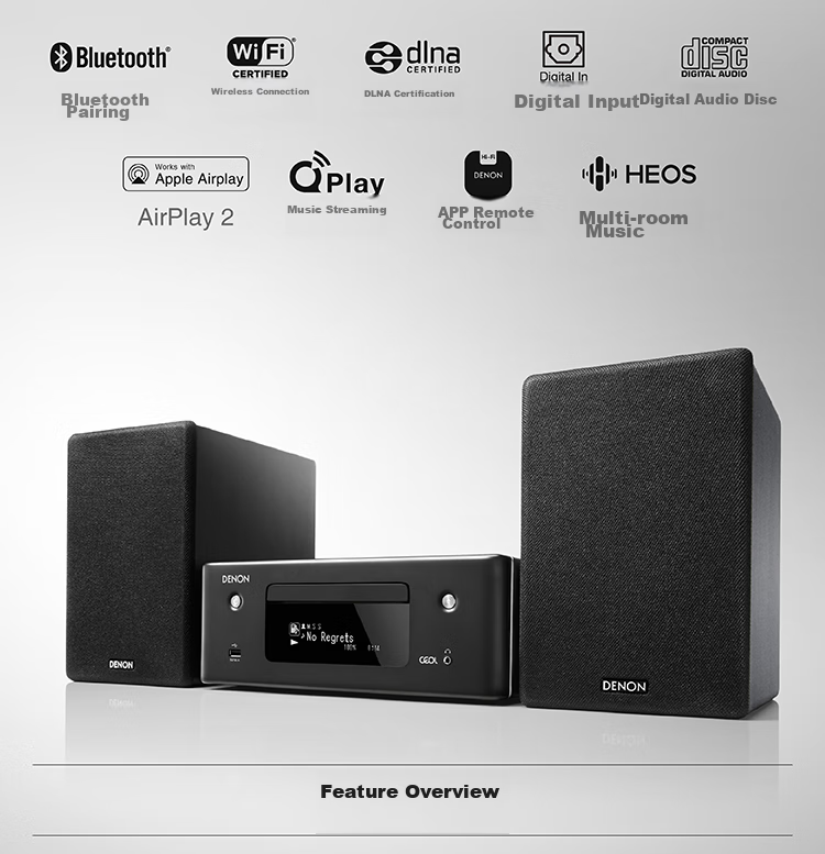 DENON SC-N10 Speakers, High-Fidelity Hi-Fi Audiophile-Grade Bookshelf Speakers, Black (Pair) 4