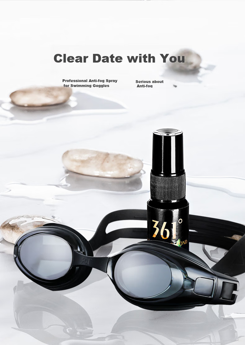361° Swimming Goggles Anti-Fog Spray for Nearsighted Glasses, High-Definition Lens Universal Long-Lasting Anti-Fog Spray 15ML 3