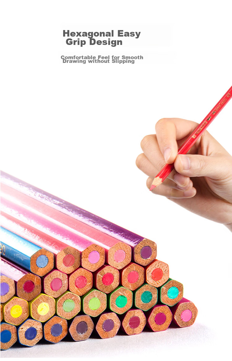 Faber-Castell Oil-Based Colored Pencils, 60 Colors + 60 Holes, Drawing Pencil Set with Pen Holder, 115865 Red Tin Box Packaging, Art Sketching Pencils 6