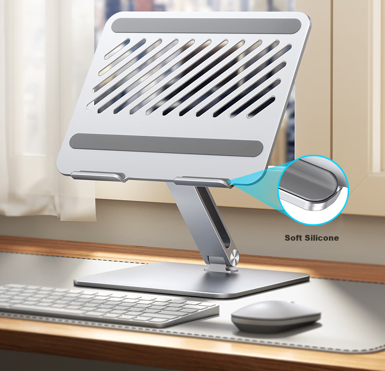 UGREEN Laptop Stand, Computer Desk Stand, Cooling Rack, Vertical Adjustable Height Riser, Aluminum Alloy Bracket, Compatible with Apple Macbook, Huawei, Lenovo Legion, Xiaoxi 16