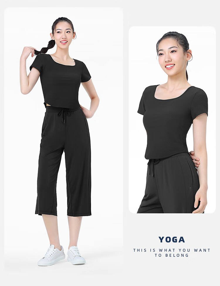CAMEL Women's Yoga Top, Short-Sleeved, Breathable, Quick-Drying Running Shirt, Fitness Wear, Lightweight Sports T-Shirt Y24BAT6009 24