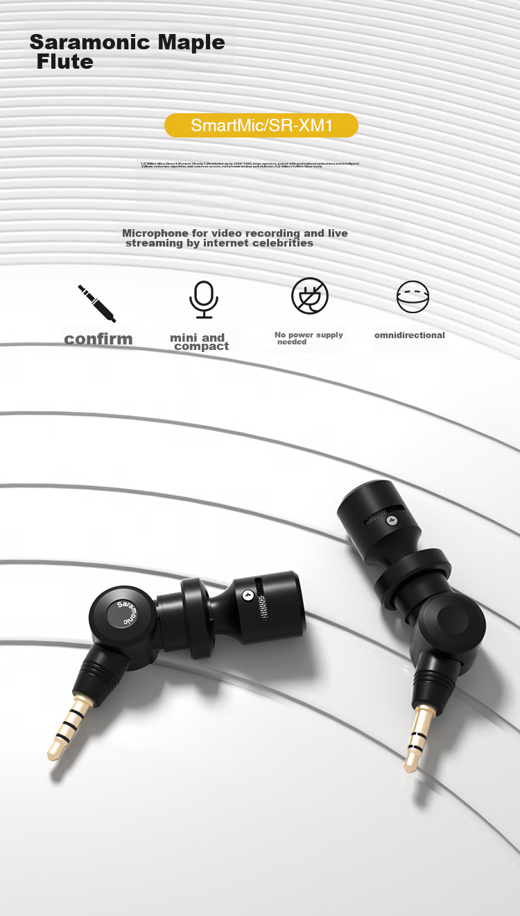 Saramonic SR-XM1 Camera External Microphone for DSLR Shooting, Short Video Interviews, Live Streaming, High-Definition Audio Recording, Small Microphone Device 1