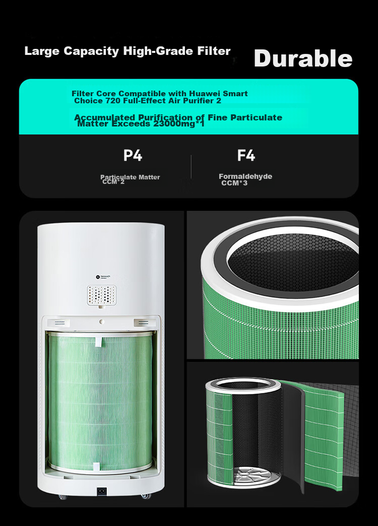 Hongmengzhixuan 720 Air Purifier Filter Cartridge And Mesh, Removes Odors, Particles And Formaldehyde, Durable Multi-Layer Filtration, Compatible with Air Purifiers 2 5