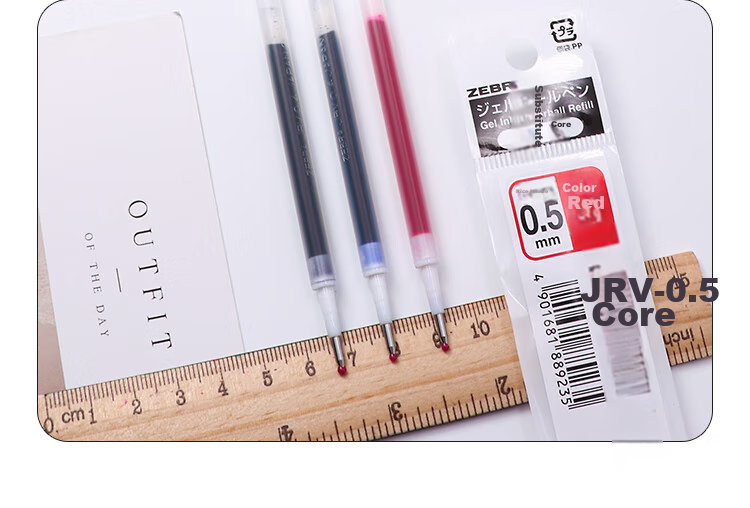 ZEBRA Quick-Drying Gel Pen Refill JRV-0.5 (Compatible with JJ29 Pens) 0.5mm Bullet Tip Refill Blue 5-Pack 7