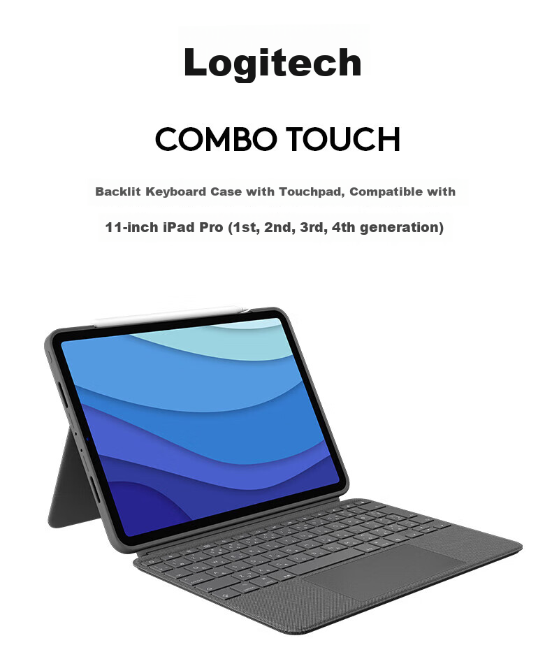 Logitech Combo Touch Tablet Keyboard Case for IPad Pro 13-Inch (M4), Graphite Black 1