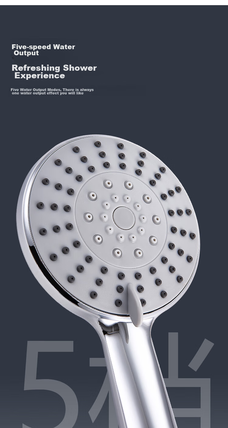 Larsd Shower Set with Three Handheld Showerheads, Spray Nozzles, And Accessories LD3583 7