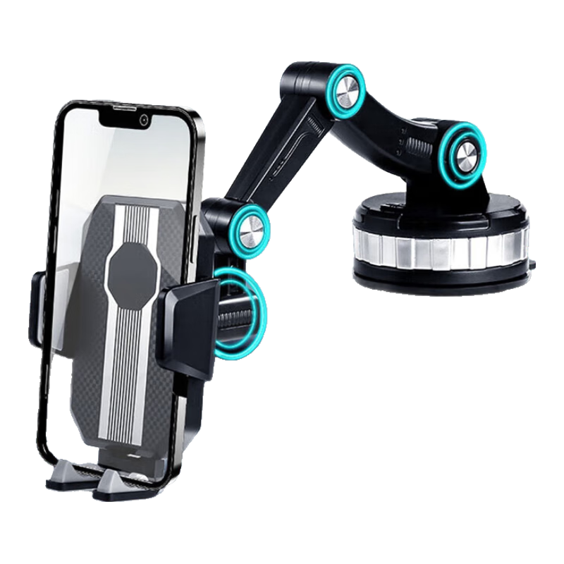 Huashi Car Phone Holder with Suction Cup for In-Car Use, Specialized Mounting Bracket for Trucks And Navigation, Anti-Shake Support Stand for Excavators