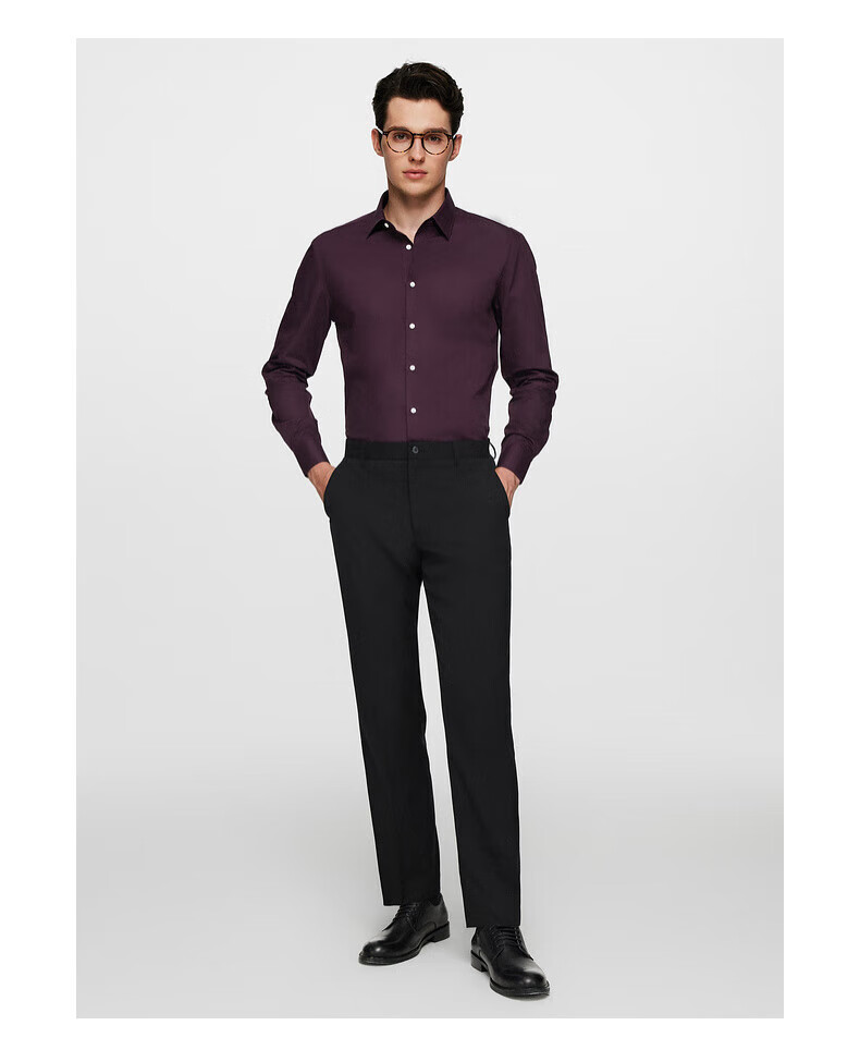 G2000 Men's Spring and Autumn Machine-Washable Easy-Care Crisp Four-Season Skin-Friendly Indigo Slim Fit Trousers 33 9